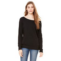 Bella Women's Sponge Fleece Wide Neck Sweatshirt.